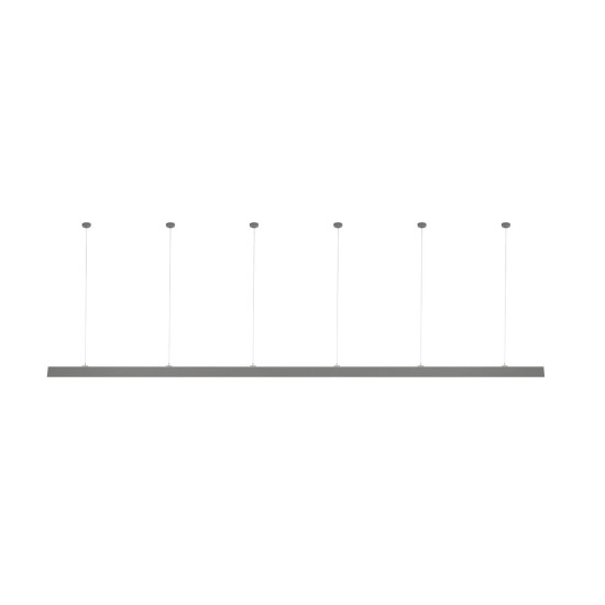 GLOBOSTAR® ALP-LINEAR LUMILINE 61765-3M Επιφανειακό / Κρεμαστό / Επιτοίχιο Προφίλ Αλουμινίου με Λευκό Γαλακτερό Πατητό Κάλυμμα για Ταινίες LED IP20 - Γκρι Ανθρακί Ματ - Μ300 x Π3.5 x Υ7cm