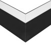 GLOBOSTAR® ALP-CORNER-SIDE90 LUMILINE 61767 Επιφανειακό / Κρεμαστό Προφίλ Αλουμινίου Γωνία με Λευκό Γαλακτερό Πατητό Κάλυμμα για Ταινίες LED IP20 - Μαύρο Ματ - Μ30 x Π3.5 x Υ7cm