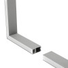 GLOBOSTAR® ALP-CORNER-SIDE90 LUMILINE 61768 Επιφανειακό / Κρεμαστό Προφίλ Αλουμινίου Γωνία με Λευκό Γαλακτερό Πατητό Κάλυμμα για Ταινίες LED IP20 - Γκρι Ανθρακί Ματ - Μ30 x Π3.5 x Υ7cm