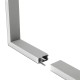 GLOBOSTAR® ALP-CORNER-SIDE90 LUMILINE 61768 Επιφανειακό / Κρεμαστό Προφίλ Αλουμινίου Γωνία με Λευκό Γαλακτερό Πατητό Κάλυμμα για Ταινίες LED IP20 - Γκρι Ανθρακί Ματ - Μ30 x Π3.5 x Υ7cm