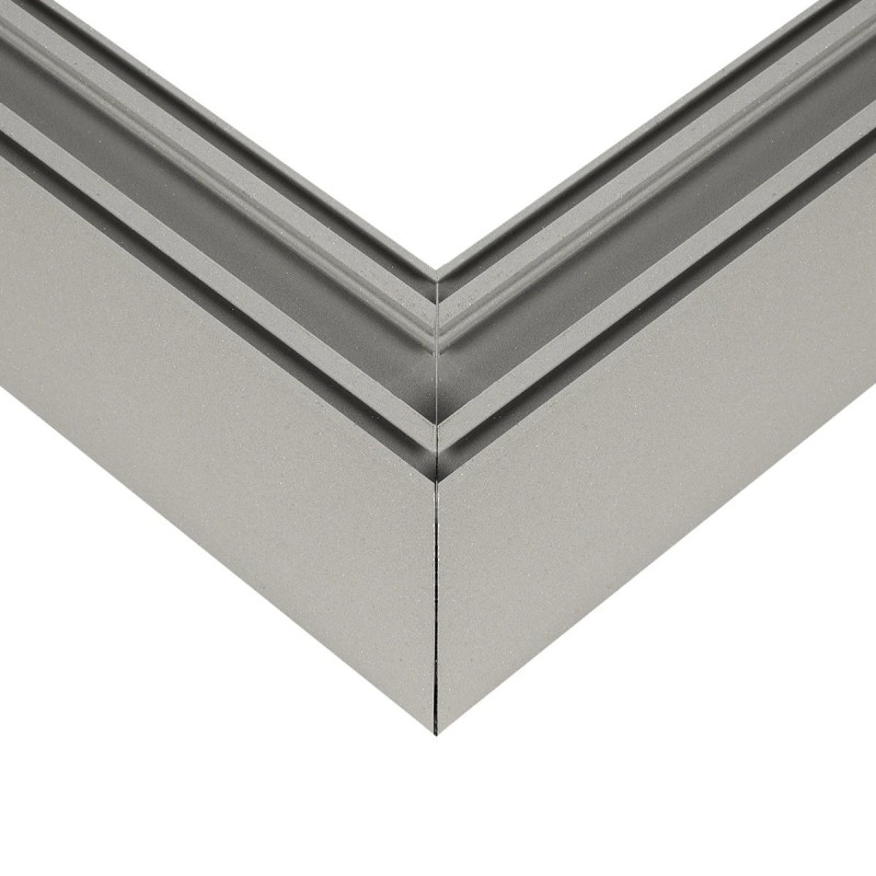 GLOBOSTAR® ALP-CORNER-SIDE90 LUMILINE 61768 Επιφανειακό / Κρεμαστό Προφίλ Αλουμινίου Γωνία με Λευκό Γαλακτερό Πατητό Κάλυμμα για Ταινίες LED IP20 - Γκρι Ανθρακί Ματ - Μ30 x Π3.5 x Υ7cm