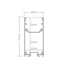 GLOBOSTAR® ALP-CORNER-IN90 LUMILINE 61770 Επιφανειακό / Κρεμαστό Προφίλ Αλουμινίου Γωνία με Λευκό Γαλακτερό Πατητό Κάλυμμα για Ταινίες LED IP20 - Μαύρο Ματ - Μ30 x Π3.5 x Υ7cm