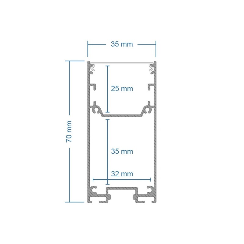 GLOBOSTAR® ALP-CORNER-IN90 LUMILINE 61770 Επιφανειακό / Κρεμαστό Προφίλ Αλουμινίου Γωνία με Λευκό Γαλακτερό Πατητό Κάλυμμα για Ταινίες LED IP20 - Μαύρο Ματ - Μ30 x Π3.5 x Υ7cm