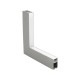 GLOBOSTAR® ALP-CORNER-IN90 LUMILINE 61771 Επιφανειακό / Κρεμαστό Προφίλ Αλουμινίου Γωνία με Λευκό Γαλακτερό Πατητό Κάλυμμα για Ταινίες LED IP20 - Γκρι Ανθρακί Ματ - Μ30 x Π3.5 x Υ7cm
