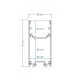 GLOBOSTAR® ALP-CORNER-IN90 LUMILINE 61771 Επιφανειακό / Κρεμαστό Προφίλ Αλουμινίου Γωνία με Λευκό Γαλακτερό Πατητό Κάλυμμα για Ταινίες LED IP20 - Γκρι Ανθρακί Ματ - Μ30 x Π3.5 x Υ7cm