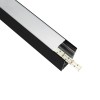 GLOBOSTAR® ALP-LINEAR BRIGHTRAIL 61775-3M Επιφανειακό / Κρεμαστό / Επιτοίχιο Προφίλ Αλουμινίου με Λευκό Γαλακτερό Πατητό Κάλυμμα για Ταινίες LED IP20 - Μαύρο Ματ - Μ300 x Π5 x Υ7.5cm