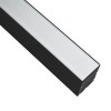 GLOBOSTAR® ALP-LINEAR BRIGHTRAIL 61775-3M Επιφανειακό / Κρεμαστό / Επιτοίχιο Προφίλ Αλουμινίου με Λευκό Γαλακτερό Πατητό Κάλυμμα για Ταινίες LED IP20 - Μαύρο Ματ - Μ300 x Π5 x Υ7.5cm