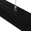 GLOBOSTAR® ALP-LINEAR BRIGHTRAIL 61775-3M Επιφανειακό / Κρεμαστό / Επιτοίχιο Προφίλ Αλουμινίου με Λευκό Γαλακτερό Πατητό Κάλυμμα για Ταινίες LED IP20 - Μαύρο Ματ - Μ300 x Π5 x Υ7.5cm