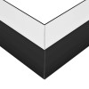 GLOBOSTAR® ALP-CORNER-SIDE90 BRIGHTRAIL 61778 Επιφανειακό / Κρεμαστό Προφίλ Αλουμινίου Γωνία με Λευκό Γαλακτερό Πατητό Κάλυμμα για Ταινίες LED IP20 - Μαύρο Ματ - Μ30 x Π5 x Υ7.5cm
