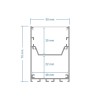 GLOBOSTAR® ALP-CORNER-SIDE90 BRIGHTRAIL 61778 Επιφανειακό / Κρεμαστό Προφίλ Αλουμινίου Γωνία με Λευκό Γαλακτερό Πατητό Κάλυμμα για Ταινίες LED IP20 - Μαύρο Ματ - Μ30 x Π5 x Υ7.5cm