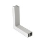 GLOBOSTAR® ALP-CORNER-SIDE90 BRIGHTRAIL 61779 Επιφανειακό / Κρεμαστό Προφίλ Αλουμινίου Γωνία με Λευκό Γαλακτερό Πατητό Κάλυμμα για Ταινίες LED IP20 - Γκρι Ανθρακί Ματ - Μ30 x Π5 x Υ7.5cm