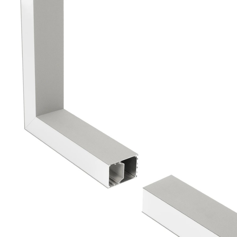 GLOBOSTAR® ALP-CORNER-SIDE90 BRIGHTRAIL 61779 Επιφανειακό / Κρεμαστό Προφίλ Αλουμινίου Γωνία με Λευκό Γαλακτερό Πατητό Κάλυμμα για Ταινίες LED IP20 - Γκρι Ανθρακί Ματ - Μ30 x Π5 x Υ7.5cm