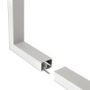 GLOBOSTAR® ALP-CORNER-SIDE90 BRIGHTRAIL 61779 Επιφανειακό / Κρεμαστό Προφίλ Αλουμινίου Γωνία με Λευκό Γαλακτερό Πατητό Κάλυμμα για Ταινίες LED IP20 - Γκρι Ανθρακί Ματ - Μ30 x Π5 x Υ7.5cm