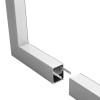 GLOBOSTAR® ALP-CORNER-IN90 BRIGHTRAIL 61782 Επιφανειακό / Κρεμαστό Προφίλ Αλουμινίου Γωνία με Λευκό Γαλακτερό Πατητό Κάλυμμα για Ταινίες LED IP20 - Γκρι Ανθρακί Ματ - Μ30 x Π5 x Υ7.5cm
