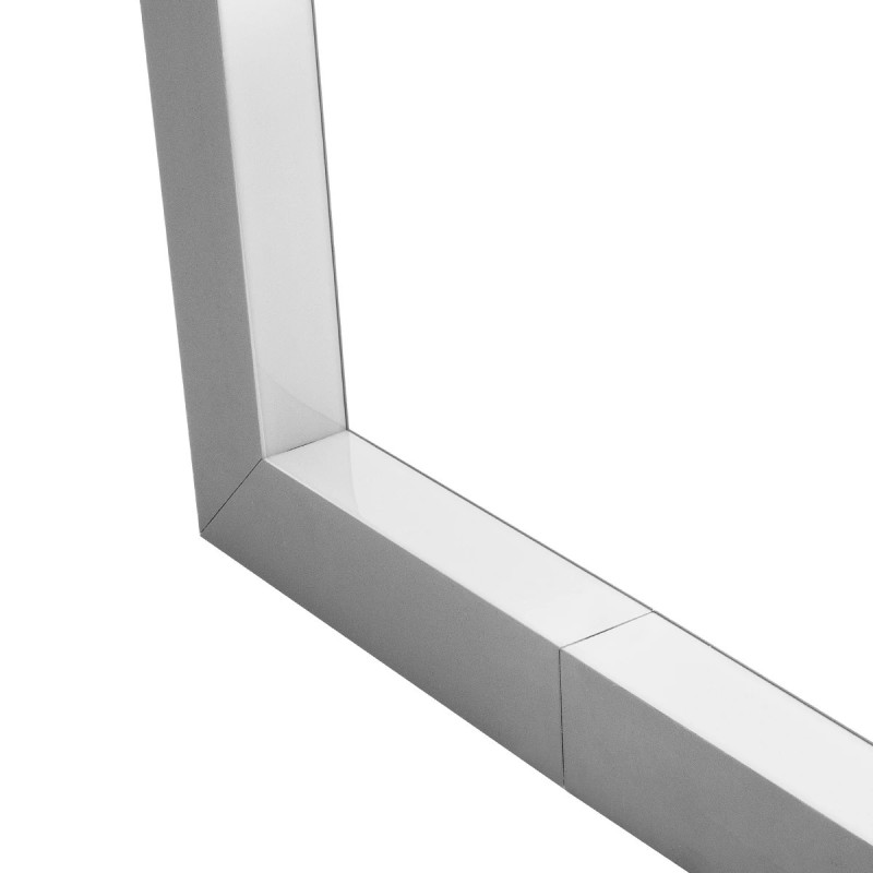 GLOBOSTAR® ALP-CORNER-IN90 BRIGHTRAIL 61782 Επιφανειακό / Κρεμαστό Προφίλ Αλουμινίου Γωνία με Λευκό Γαλακτερό Πατητό Κάλυμμα για Ταινίες LED IP20 - Γκρι Ανθρακί Ματ - Μ30 x Π5 x Υ7.5cm