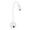 GLOBOSTAR® GOOSE 61688 Μοντέρνο Φωτιστικό Τοίχου - Απλίκα Ξενοδοχείου Reading Light LED 3W 300lm 36° AC 220-240V IP20 Θερμό Λευκό 2700K - CREE XPE Chip & TÜV SÜD Driver - Λευκό Ματ - Μ6.5 x Π15 x Υ24.5cm - 3 Χρόνια Εγγύηση