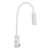 GLOBOSTAR® GOOSE 61688 Μοντέρνο Φωτιστικό Τοίχου - Απλίκα Ξενοδοχείου Reading Light LED 3W 300lm 36° AC 220-240V IP20 Θερμό Λευκό 2700K - CREE XPE Chip & TÜV SÜD Driver - Λευκό Ματ - Μ6.5 x Π15 x Υ24.5cm - 3 Χρόνια Εγγύηση