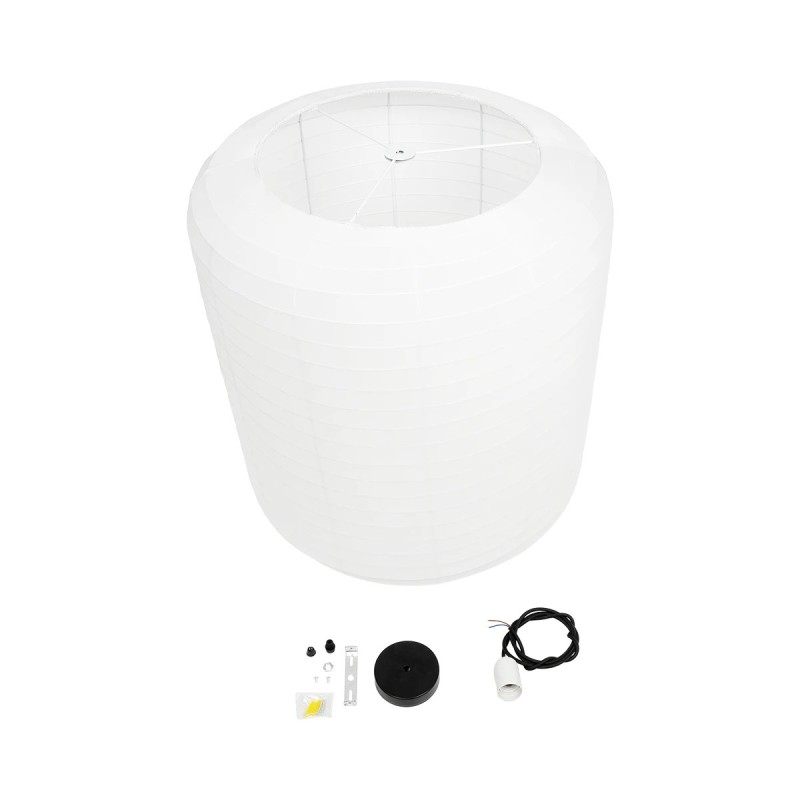 GLOBOSTAR® ROMINA 62001 Μοντέρνο Κρεμαστό Φωτιστικό Οροφής με Ντουί 1 x E27 AC 220-240V IP20 - Λευκό - Μ60 x Π60 x Υ65cm