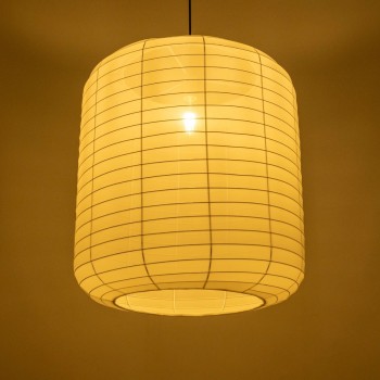 GLOBOSTAR® ROMINA 62001 Μοντέρνο Κρεμαστό Φωτιστικό Οροφής με Ντουί 1 x E27 AC 220-240V IP20 - Λευκό - Μ60 x Π60 x Υ65cm