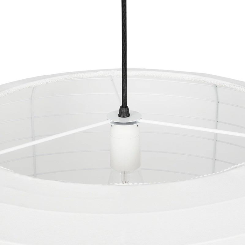 GLOBOSTAR® ROMINA 62001 Μοντέρνο Κρεμαστό Φωτιστικό Οροφής με Ντουί 1 x E27 AC 220-240V IP20 - Λευκό - Μ60 x Π60 x Υ65cm