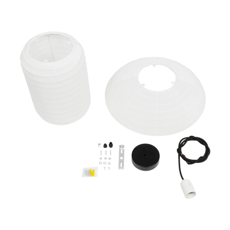 GLOBOSTAR® ROMINA 62002 Μοντέρνο Κρεμαστό Φωτιστικό Οροφής με Ντουί 1 x E27 AC 220-240V IP20 - Λευκό - Μ40 x Π40 x Υ42.5cm