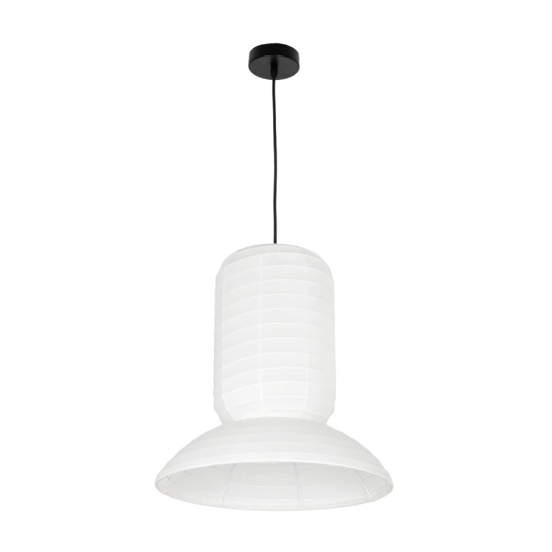 GLOBOSTAR® ROMINA 62002 Μοντέρνο Κρεμαστό Φωτιστικό Οροφής με Ντουί 1 x E27 AC 220-240V IP20 - Λευκό - Μ40 x Π40 x Υ42.5cm