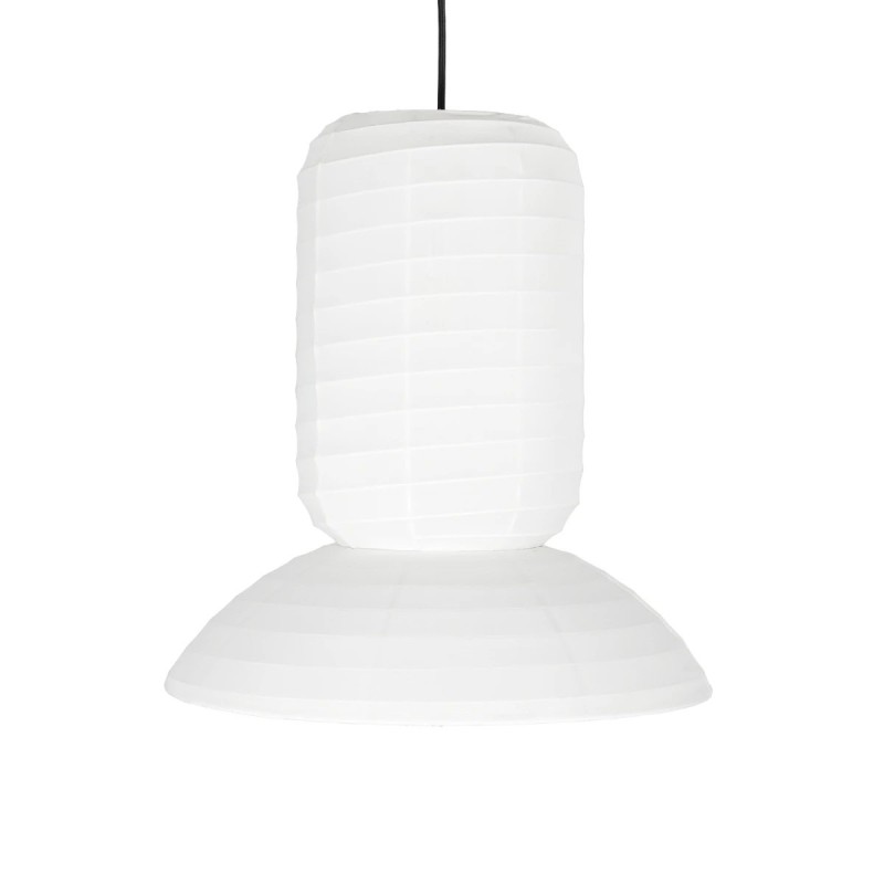 GLOBOSTAR® ROMINA 62002 Μοντέρνο Κρεμαστό Φωτιστικό Οροφής με Ντουί 1 x E27 AC 220-240V IP20 - Λευκό - Μ40 x Π40 x Υ42.5cm