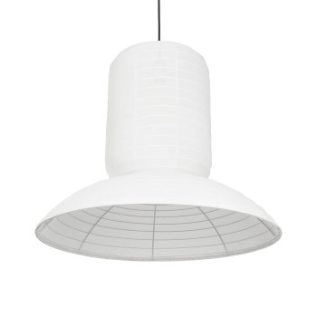 GLOBOSTAR® ROMINA 62003 Μοντέρνο Κρεμαστό Φωτιστικό Οροφής με Ντουί 1 x E27 AC 220-240V IP20 - Λευκό - Μ60 x Π60 x Υ51cm