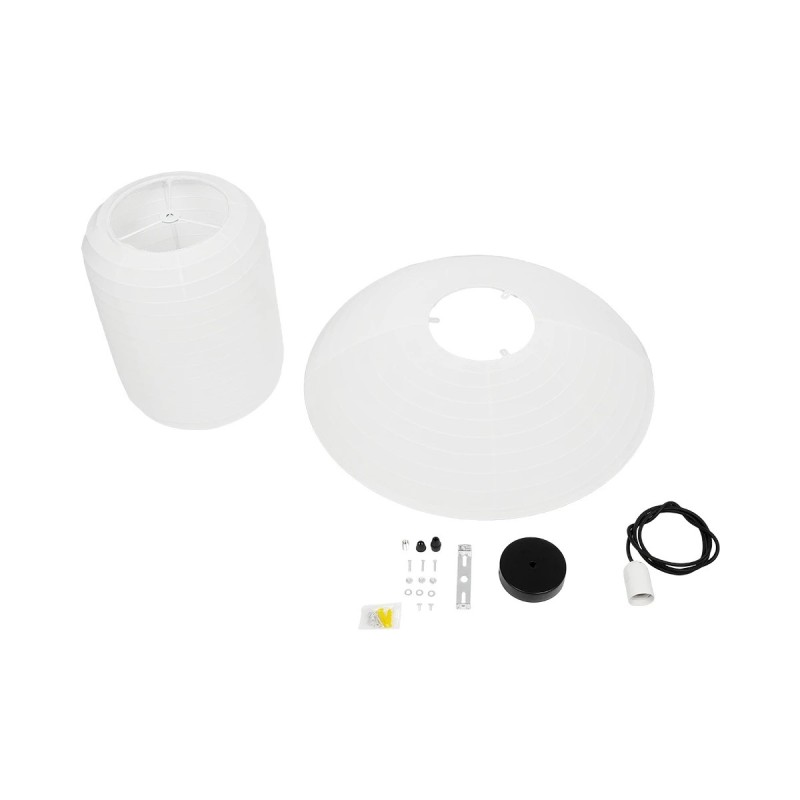 GLOBOSTAR® ROMINA 62003 Μοντέρνο Κρεμαστό Φωτιστικό Οροφής με Ντουί 1 x E27 AC 220-240V IP20 - Λευκό - Μ60 x Π60 x Υ51cm