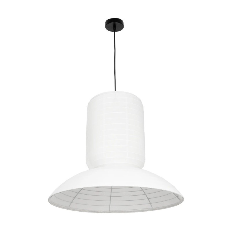 GLOBOSTAR® ROMINA 62003 Μοντέρνο Κρεμαστό Φωτιστικό Οροφής με Ντουί 1 x E27 AC 220-240V IP20 - Λευκό - Μ60 x Π60 x Υ51cm