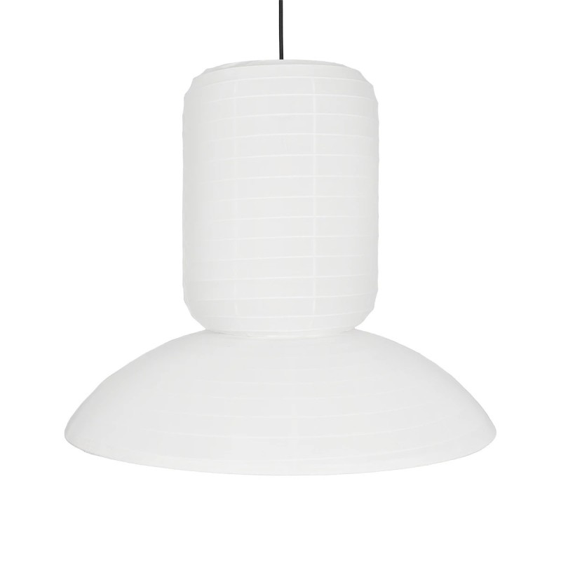 GLOBOSTAR® ROMINA 62003 Μοντέρνο Κρεμαστό Φωτιστικό Οροφής με Ντουί 1 x E27 AC 220-240V IP20 - Λευκό - Μ60 x Π60 x Υ51cm