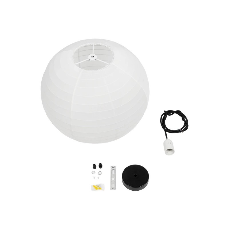 GLOBOSTAR® ROMINA 62004 Μοντέρνο Κρεμαστό Φωτιστικό Οροφής με Ντουί 1 x E27 AC 220-240V IP20 - Λευκό - Μ40 x Π40 x Υ37cm