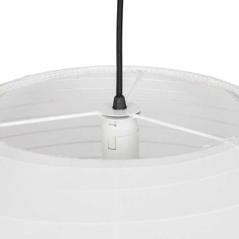 GLOBOSTAR® ROMINA 62005 Μοντέρνο Κρεμαστό Φωτιστικό Οροφής με Ντουί 1 x E27 AC 220-240V IP20 - Λευκό - Μ60 x Π60 x Υ55cm