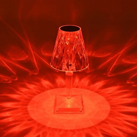 GLOBOSTAR® CRYSTAL 62042 Μοντέρνο Επιτραπέζιο Φωτιστικό Πορτατίφ LED 1W 100lm 360° DC 5V USB-C με Επαναφορτιζόμενη Μπαταρία Li-ion 3.7V 1600mAh IP44 Πολύχρωμο RGBW με Χειριστήριο Dimmable - Sanan SMD Chip - Διάφανο Πλαστικό - Μ11.5 x Π11.5 x Υ25.5cm - 3 Χ GLOBOSTAR® CRYSTAL 62042 Μοντέρνο Επιτραπέζιο Φωτιστικό Πορτατίφ LED 1W 100lm 360° DC 5V USB-C με Επαναφορτιζόμενη Μπαταρία Li-ion 3.7V 1600mAh IP44 Πολύχρωμο RGBW με Χειριστήριο Dimmable - Sanan SMD Chip - Διάφανο Πλαστικό - Μ11.5 x Π11.5 x Υ25.5cm - 3 Χ