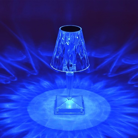 GLOBOSTAR® CRYSTAL 62042 Μοντέρνο Επιτραπέζιο Φωτιστικό Πορτατίφ LED 1W 100lm 360° DC 5V USB-C με Επαναφορτιζόμενη Μπαταρία Li-ion 3.7V 1600mAh IP44 Πολύχρωμο RGBW με Χειριστήριο Dimmable - Sanan SMD Chip - Διάφανο Πλαστικό - Μ11.5 x Π11.5 x Υ25.5cm - 3 Χ GLOBOSTAR® CRYSTAL 62042 Μοντέρνο Επιτραπέζιο Φωτιστικό Πορτατίφ LED 1W 100lm 360° DC 5V USB-C με Επαναφορτιζόμενη Μπαταρία Li-ion 3.7V 1600mAh IP44 Πολύχρωμο RGBW με Χειριστήριο Dimmable - Sanan SMD Chip - Διάφανο Πλαστικό - Μ11.5 x Π11.5 x Υ25.5cm - 3 Χ