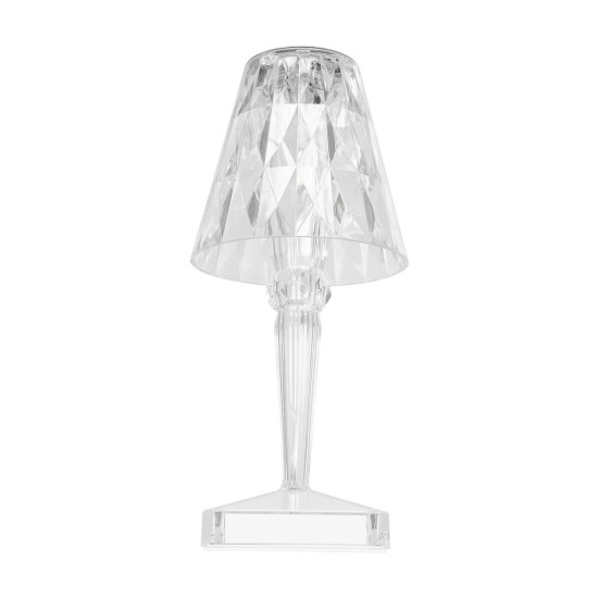 GLOBOSTAR® CRYSTAL 62042 Μοντέρνο Επιτραπέζιο Φωτιστικό Πορτατίφ LED 1W 100lm 360° DC 5V USB-C με Επαναφορτιζόμενη Μπαταρία Li-ion 3.7V 1600mAh IP44 Πολύχρωμο RGBW με Χειριστήριο Dimmable - Sanan SMD Chip - Διάφανο Πλαστικό - Μ11.5 x Π11.5 x Υ25.5cm - 3 Χ GLOBOSTAR® CRYSTAL 62042 Μοντέρνο Επιτραπέζιο Φωτιστικό Πορτατίφ LED 1W 100lm 360° DC 5V USB-C με Επαναφορτιζόμενη Μπαταρία Li-ion 3.7V 1600mAh IP44 Πολύχρωμο RGBW με Χειριστήριο Dimmable - Sanan SMD Chip - Διάφανο Πλαστικό - Μ11.5 x Π11.5 x Υ25.5cm - 3 Χ