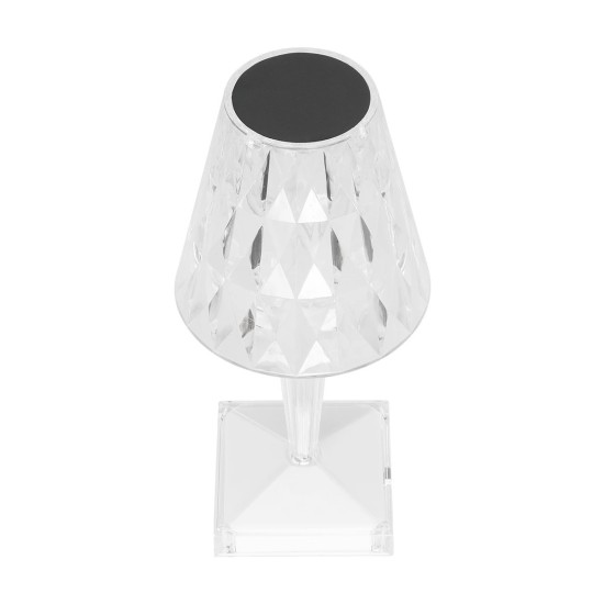 GLOBOSTAR® CRYSTAL 62042 Μοντέρνο Επιτραπέζιο Φωτιστικό Πορτατίφ LED 1W 100lm 360° DC 5V USB-C με Επαναφορτιζόμενη Μπαταρία Li-ion 3.7V 1600mAh IP44 Πολύχρωμο RGBW με Χειριστήριο Dimmable - Sanan SMD Chip - Διάφανο Πλαστικό - Μ11.5 x Π11.5 x Υ25.5cm - 3 Χ GLOBOSTAR® CRYSTAL 62042 Μοντέρνο Επιτραπέζιο Φωτιστικό Πορτατίφ LED 1W 100lm 360° DC 5V USB-C με Επαναφορτιζόμενη Μπαταρία Li-ion 3.7V 1600mAh IP44 Πολύχρωμο RGBW με Χειριστήριο Dimmable - Sanan SMD Chip - Διάφανο Πλαστικό - Μ11.5 x Π11.5 x Υ25.5cm - 3 Χ