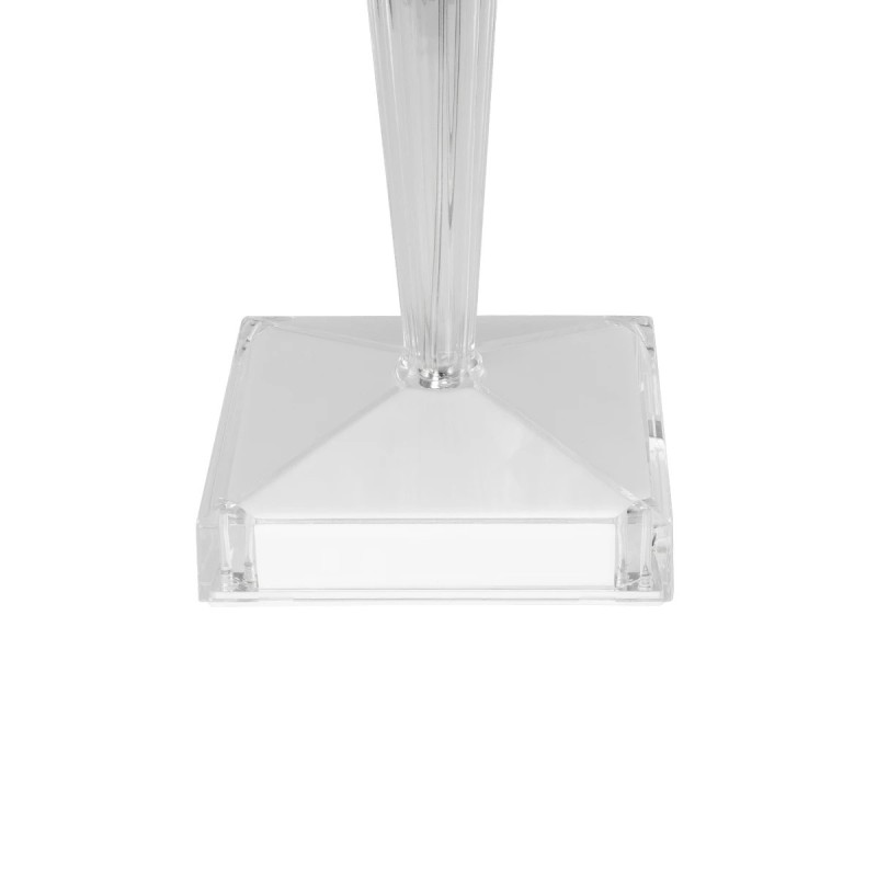 GLOBOSTAR® CRYSTAL 62042 Μοντέρνο Επιτραπέζιο Φωτιστικό Πορτατίφ LED 1W 100lm 360° DC 5V USB-C με Επαναφορτιζόμενη Μπαταρία Li-ion 3.7V 1600mAh IP44 Πολύχρωμο RGBW με Χειριστήριο Dimmable - Sanan SMD Chip - Διάφανο Πλαστικό - Μ11.5 x Π11.5 x Υ25.5cm - 3 Χ