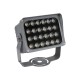 GLOBOSTAR® FLOOD-XENA 90128 Προβολέας Σποτ Wall Washer LED 24W 2640lm 10° AC 220-240V Αδιάβροχο IP65 Θερμό Λευκό 2700K - Γκρι Ανθρακί - Μ18 x Π13.5 x Υ18cm - 3 Χρόνια Εγγύηση