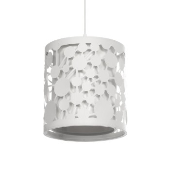 GLOBOSTAR® PETAL 203-0065 Μοντέρνο Κρεμαστό Φωτιστικό Οροφής με Ντουί 1 x E27 AC 220-240V IP20 - Λευκό - Μ23 x Π23 x Υ30cm