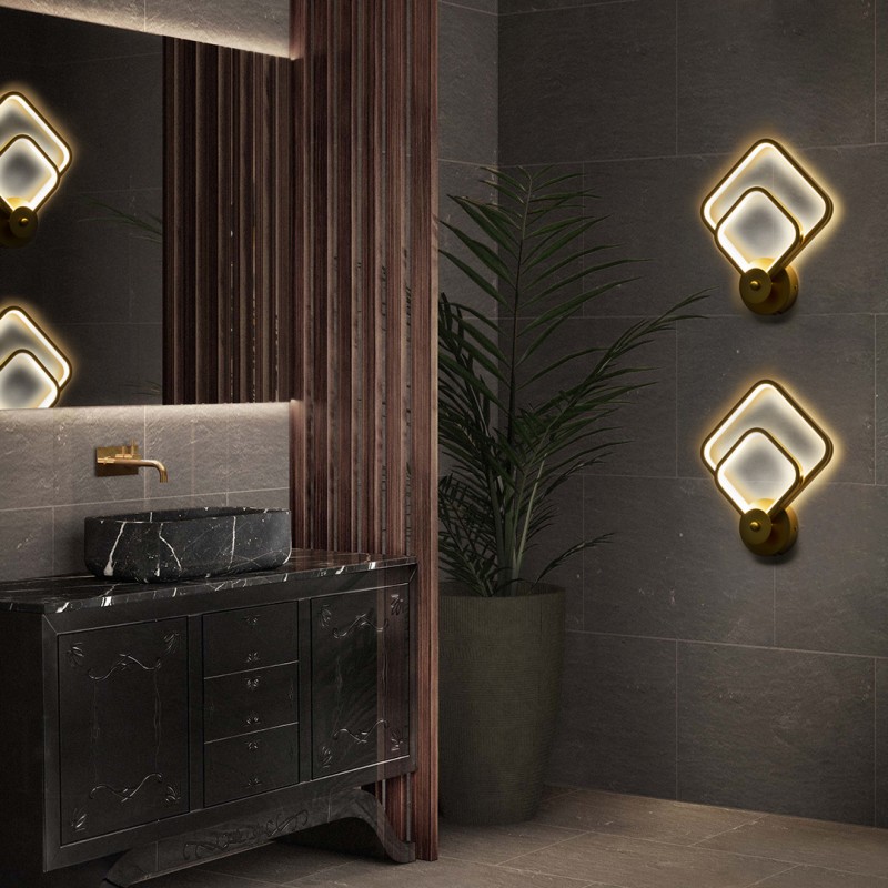 GloboStar® ANNA 61085 Φωτιστικό Τοίχου - Απλίκα Design LED CCT 15W 1800lm 300° AC 220-240V - Εναλλαγή Φωτισμού μέσω Διακόπτη On/Off All In One Ψυχρό 6000k+Φυσικό 4500k+Θερμό 2700k Μ25 x Π8 x Υ30cm - Μαύρο