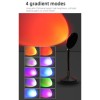 GLOBOSTAR® SUNSET GLB-106-0022 Επιτραπέζιο Φωτιστικό Πορτατίφ Προτζέκτορας Sunset με RF Ασύρματο Χειριστήριο & Λειτουργία μέσω WiFi APP LED 6W 360lm 60° AC 220-240V IP20 Πολύχρωμο RGB Dimmable - Sanan SMD Chip - Μαύρο - Μ10 x Π10 x Υ27cm - 2 Χρόνια Εγ