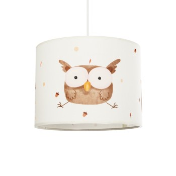 GLOBOSTAR® OWL 204-0017 Παιδικό Κρεμαστό Φωτιστικό Οροφής με Ντουί 1 x E27 AC 220-240V IP20 - Πολύχρωμο - Μ28 x Π28 x Υ24cm