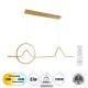 GloboStar® WINDY 61293 Κρεμαστό Φωτιστικό Οροφής Design LED CCT 67W 7504lm 300° AC 220-240V - Εναλλαγή Φωτισμού μέσω Τηλεχειριστηρίου All In One Ψυχρό 6000k+Φυσικό 4500k+Θερμό 2700k Dimmable Μ120 x Π4 x Υ30cm - Χρυσό Βούρτσας - 3 Years Warranty GloboStar® WINDY 61293 Κρεμαστό Φωτιστικό Οροφής Design LED CCT 67W 7504lm 300° AC 220-240V - Εναλλαγή Φωτισμού μέσω Τηλεχειριστηρίου All In One Ψυχρό 6000k+Φυσικό 4500k+Θερμό 2700k Dimmable Μ120 x Π4 x Υ30cm - Χρυσό Βούρτσας - 3 Years Warranty