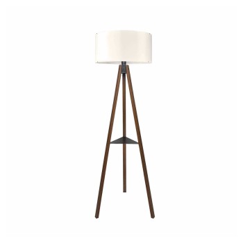 GLOBOSTAR® SHELF 204-0129 Μοντέρνο Επιδαπέδιο Φωτιστικό με Ντουί 1 x E27 AC 220-240V IP20 - Καφέ & Μπεζ - Μ38 x Π38 x Υ135cm