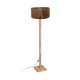GloboStar® HOLZ 203-0252 Μοντέρνο Επιδαπέδιο Φωτιστικό Μονόφωτο 1 x E27 IP20 Μπέζ Ξύλο - Μ30 x Π30 x Y140cm