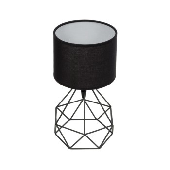 GLOBOSTAR® SHAPE 202-0059 Μοντέρνο Επιτραπέζιο Φωτιστικό Πορτατίφ με Ντουί 1 x E27 AC 220-240V IP20 - Μαύρο - Μ17 x Π17 x Υ30cm