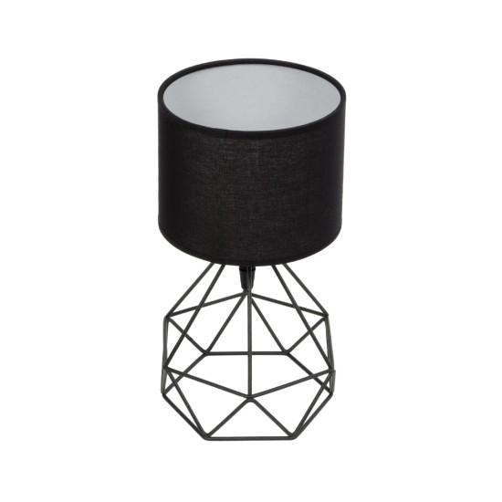GloboStar® SHAPE 202-0059 Μοντέρνο Eπιτραπέζιο Φωτιστικό Πορτατίφ Μονόφωτο 1 x E27 IP20 Μαύρο Μέταλλο με Μαύρο Ύφασμα - Μ16 x Π16 x Υ30cm GloboStar® SHAPE 202-0059 Μοντέρνο Eπιτραπέζιο Φωτιστικό Μονόφωτο 1 x E27 IP20 Μαύρο Μέταλλο με Μαύρο Ύφασμα - Μ40 x Π40 x Υ27cm