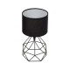 GloboStar® SHAPE 202-0059 Μοντέρνο Eπιτραπέζιο Φωτιστικό Πορτατίφ Μονόφωτο 1 x E27 IP20 Μαύρο Μέταλλο με Μαύρο Ύφασμα - Μ16 x Π16 x Υ30cm GloboStar® SHAPE 202-0059 Μοντέρνο Eπιτραπέζιο Φωτιστικό Μονόφωτο 1 x E27 IP20 Μαύρο Μέταλλο με Μαύρο Ύφασμα - Μ40 x Π40 x Υ27cm