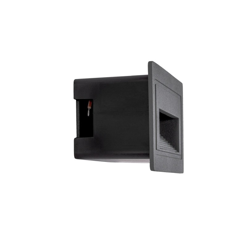 kelvo® STEPART KLV-101-0081 Χωνευτό Φωτιστικό Σκαλοπατιού / Διαδρόμου LED 3W 375lm 45° AC 220-240V Αδιάβροχο IP65 Θερμό Λευκό 2700K - Lumileds SMD Chip & TÜV SÜD Driver - Γκρι Ανθρακί Ματ - Μ10.5 x Π4.5 x Υ6cm / Q9.1 x 4.5cm - 5 Χρόνια Εγγύηση